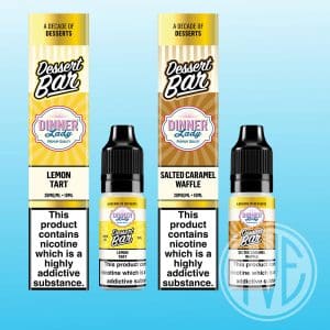 Buy your Dinner Lady - Desserts Bar Salts 10ml (10mg) here today at The Vape Experts | FREE shipping and vape deals available | York, London, Manchester, Truro, Newquay, Torquay, Dorset, Poole, Oxford, Reading and Redruth